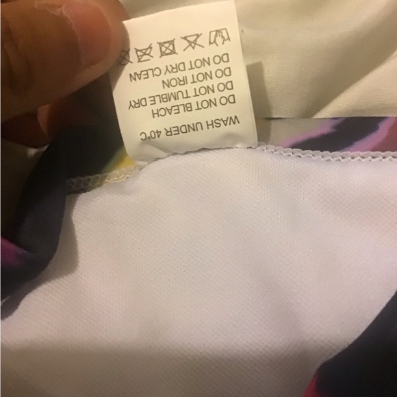 Viottiset XL multicolored 3 pieces high waist bikini maxi swimsuit cover-up NWOT - Picture 9 of 11